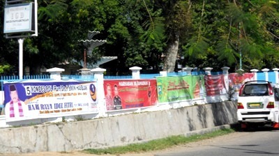 Para Caleg Mulai Perang Poster di Panyabungan