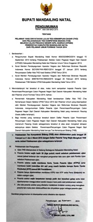 Pengumuman Peserta Ujian dan Jadwal Ujian TKB CPNS Formasi Umum Tahun 2014