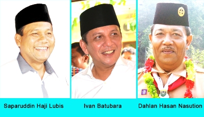 tiga kandidat bupati madina