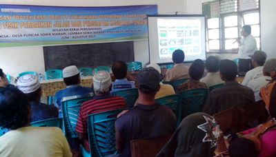 Acara sosialisasi panas bumi di Hutabaringin Jae