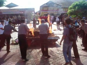 Musnahkan Barang Bukti Ganja