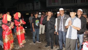 Bupati Madina Dahlan Hasan Nasution  di acara pelantikan PNNB Kotanopan