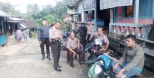 Sejumlah personil polisi berjaga di Rantonatas