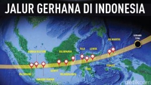 Jalur gerhana total  9 Maret 2016