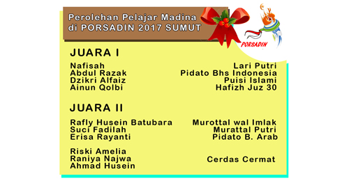 Daftar juara dari Madina di Porsadin Sumut 2017