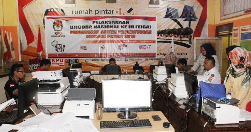 ujicoba aplikasi Situng tahap III KPU Madina