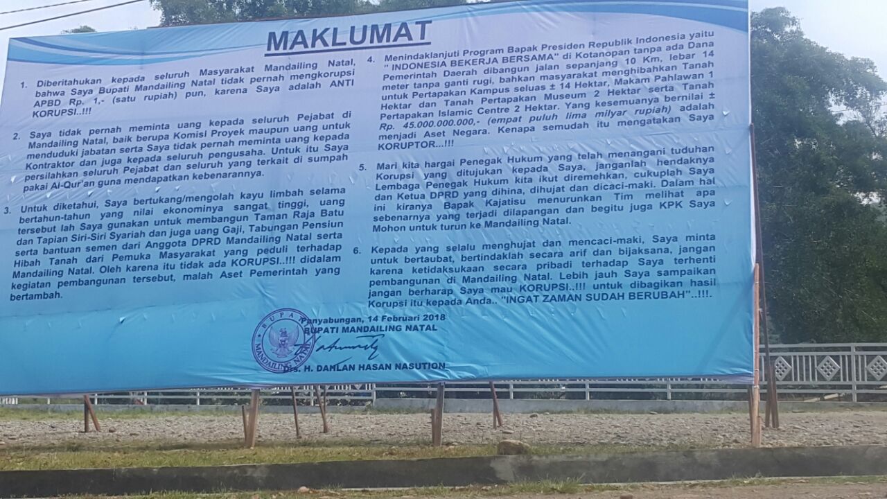 Maklumat Bupati Madna
