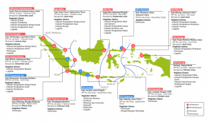 Peta sebaran KEK yang diupdate Dewan Nasional KEK RI tanggal 17 Februari 2020