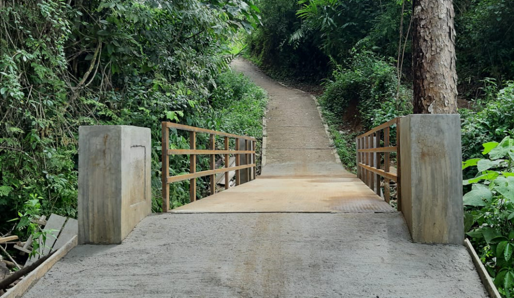Jembatan Aek Kase Perlancar Warga Huta Tonga AB ke Sentra Produksi