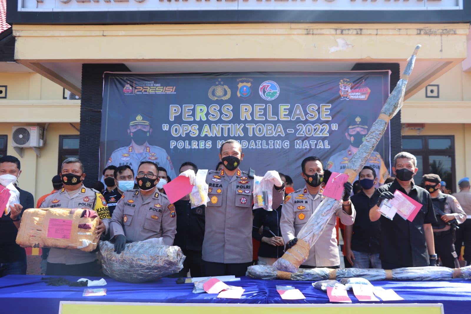 Ops Antik Toba 2022, Polres Madina Amankan 11 Bandar dan Pengedar Narkoba