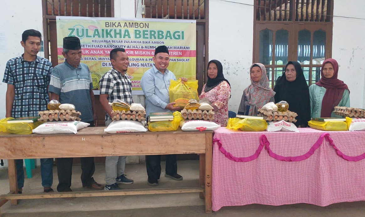 Zulaikha Bika Ambon dan Pemuda Rangkuti Berbagi Sembako