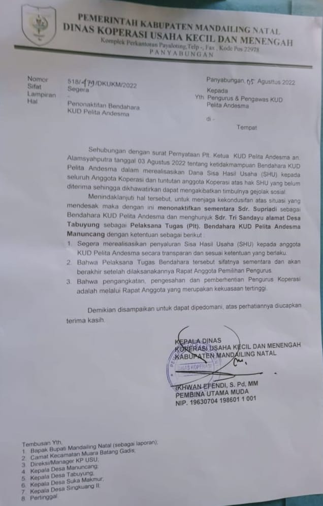 Dinas Koperasi Kangkangi Hasil RDP